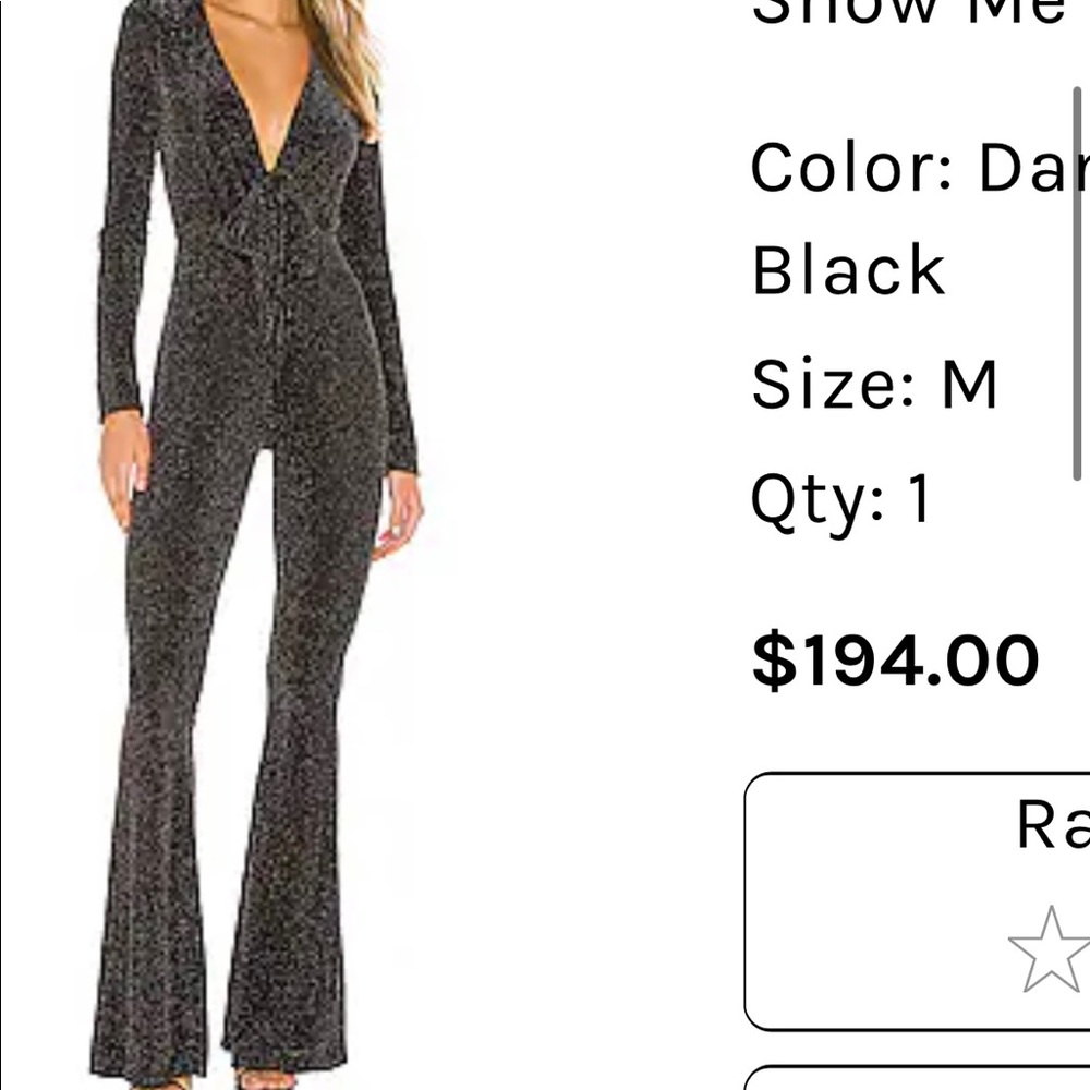 black/gray jumpsuit from Show Me Your Mumu on Revolve.